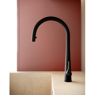 Кухонный смеситель с выдвижным изливом Gessi Proton нержавеющая сталь (17153#149)