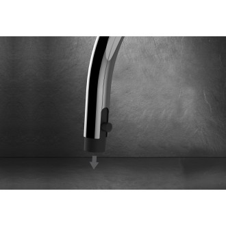 Кухонный смеситель с выдвижным изливом Gessi Proton нержавеющая сталь (17153#149)