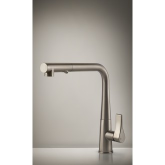 Кухонный смеситель с выдвижным изливом и двухструйным душем Gessi Proton матовый чёрный (17177#299) Кухонный смеситель с выдвижным изливом и двухструйным душем Gessi Proton матовый чёрный (17177#299)