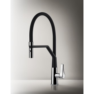 Смеситель кухонный с гибким изливом и двухструйным душем Gessi Proton хром (17191#031)