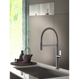 Смеситель кухонный с гибким изливом Gessi Helium хром (50009#031)