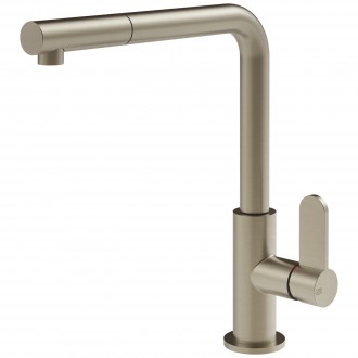 Кухонный смеситель с выдвижным изливом Gessi Helium нержавеющая сталь (50103#149)