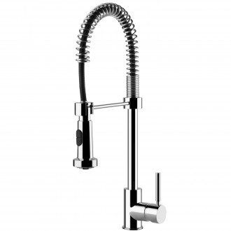 Смеситель кухонный с гибким изливом и двухструйным душем Gessi Neutron хром (50209#031)