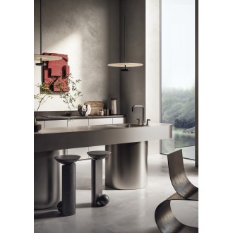 Смеситель кухонный на три отверстия Gessi Inciso латунь PVD (58701#710)