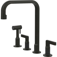 Смеситель кухонный на четыре отверстия с выдвижным душем Gessi Inciso состаренная бронза (58703#187)