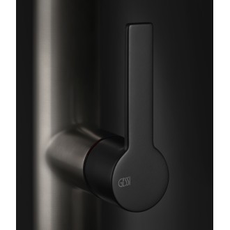 Смеситель кухонный с гибким изливом и двухструйным душем Gessi Mesh нержавеющая сталь с чёрным (60005#599)