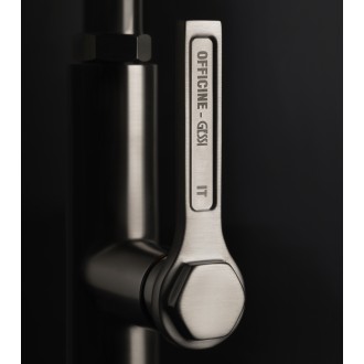 Кухонный смеситель с выдвижным изливом Officine Gessi нержавеющая сталь (60053#149) Кухонный смеситель с выдвижным изливом Officine Gessi нержавеющая сталь (60053#149)