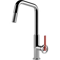 Кухонный смеситель с выдвижным изливом Gessi Officine Volantino хром (60203#031)