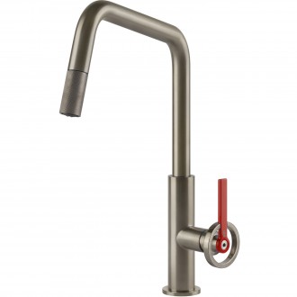 Кухонный смеситель с выдвижным изливом Gessi Officine Volantino нержавеющая сталь (60203#149) Кухонный смеситель с выдвижным изливом Gessi Officine Volantino нержавеющая сталь (60203#149)