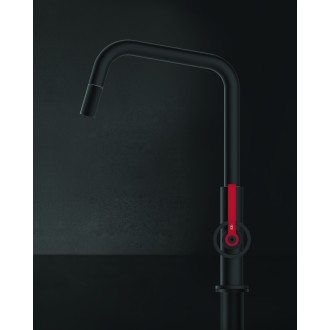 Кухонный смеситель с выдвижным изливом Gessi Officine Volantino матовый чёрный (60203#299) Кухонный смеситель с выдвижным изливом Gessi Officine Volantino матовый чёрный (60203#299)