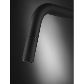 Кухонный смеситель с выдвижным изливом Gessi Officine Volantino матовый чёрный (60203#299) Кухонный смеситель с выдвижным изливом Gessi Officine Volantino матовый чёрный (60203#299)