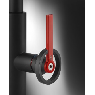 Кухонный смеситель с выдвижным изливом Gessi Officine Volantino матовый чёрный (60203#299) Кухонный смеситель с выдвижным изливом Gessi Officine Volantino матовый чёрный (60203#299)