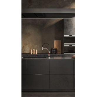 Смеситель кухонный с гибким изливом и двухструйным душем Gessi Officine Volantino нержавеющая сталь с чёрным (60205#599) Смеситель кухонный с гибким изливом и двухструйным душем Gessi Officine Volantino нержавеющая сталь с чёрным (60205#599)