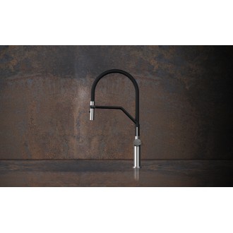 Смеситель кухонный с гибким изливом и двухструйным душем Gessi Stelo хром (60315#031)