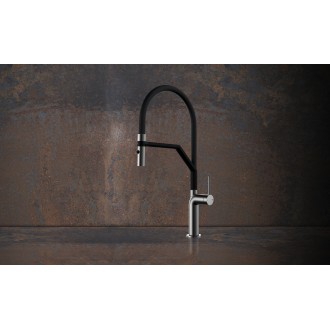 Смеситель кухонный с гибким изливом и двухструйным душем Gessi Stelo хром (60315#031)