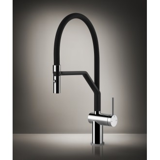 Смеситель кухонный с гибким изливом и двухструйным душем Gessi Inedito хром (60429#031) Смеситель кухонный с гибким изливом и двухструйным душем Gessi Inedito хром (60429#031)