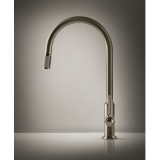 Кухонный смеситель с выдвижным изливом Gessi Venti20 нержавеющая сталь (60622#149)