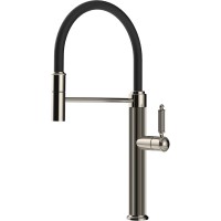 Смеситель кухонный с гибким изливом Gessi Venti20 никель PVD (60634#720)