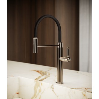 Смеситель кухонный с гибким изливом Gessi Venti20 медь брашированная PVD (60634#708) Смеситель кухонный с гибким изливом Gessi Venti20 медь брашированная PVD (60634#708)