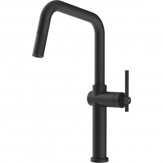 Кухонный смеситель с выдвижным изливом Gessi Habito матовый чёрный (60652#299) Кухонный смеситель с выдвижным изливом Gessi Habito матовый чёрный (60652#299)