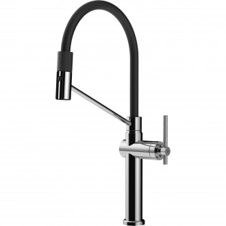 Смеситель кухонный с гибким изливом и двухструйным душем Gessi Habito хром (60664#031)