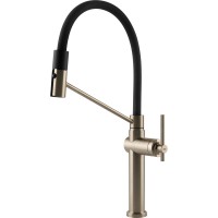 Смеситель кухонный с гибким изливом и двухструйным душем Gessi Habito нержавеющая сталь (60664#149)