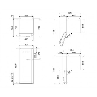 Холодильник Smeg FAB28LBL6