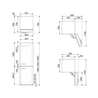 Холодильник Smeg FAB32RSV6 Холодильник Smeg FAB32RSV6
