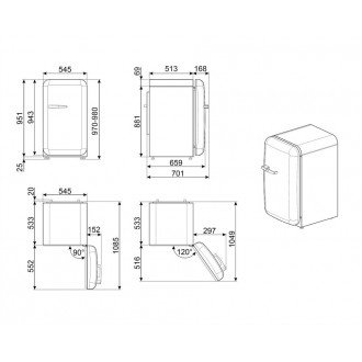 Холодильник Smeg FAB10HRBL6