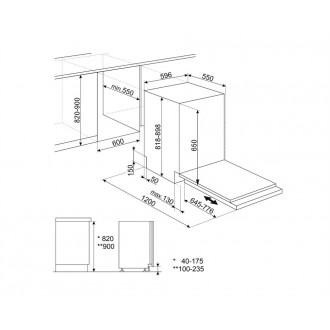 Посудомоечная машина Smeg STL262D Посудомоечная машина Smeg STL262D