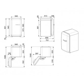 Холодильник Smeg FAB10HLBL6