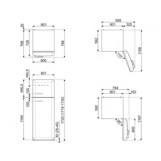 Холодильник Smeg FAB30RWH6 Холодильник Smeg FAB30RWH6