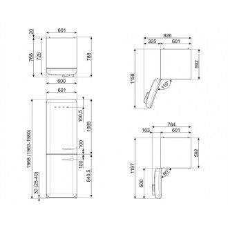 Холодильник Smeg FAB32LWH6 Холодильник Smeg FAB32LWH6