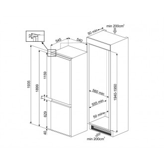 Холодильник Smeg C8194TNE Холодильник Smeg C8194TNE