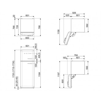 Холодильник Smeg FAB30LRD6