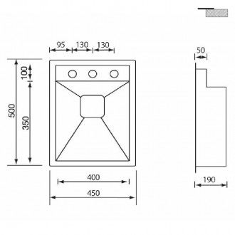 Кухонная мойка CM Ariel 45Х50 12910