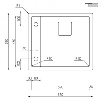 Кухонная мойка CM Calypso 58Х51 15601 Кухонная мойка CM Calypso 58Х51 15601