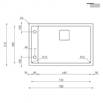 Кухонная мойка CM Calypso 78Х51 15602 Кухонная мойка CM Calypso 78Х51 15602