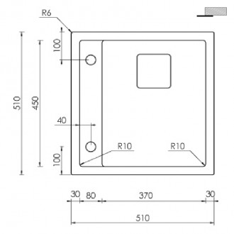 Кухонная мойка CM Calypso 51Х51 15610 Кухонная мойка CM Calypso 51Х51 15610