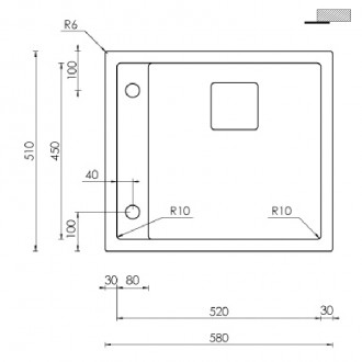 Кухонная мойка CM Calypso 58Х51 15611 Кухонная мойка CM Calypso 58Х51 15611