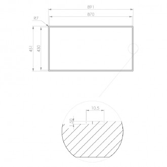 Кухонная мойка CM Filoquadra 89Х45 2V 1192B Кухонная мойка CM Filoquadra 89Х45 2V 1192B