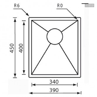 Кухонная мойка CM Filoquadra 39Х45Х5 11907 Кухонная мойка CM Filoquadra 39Х45Х5 11907