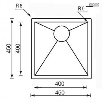 Кухонная мойка CM Filoquadra 45Х45 11911 Кухонная мойка CM Filoquadra 45Х45 11911