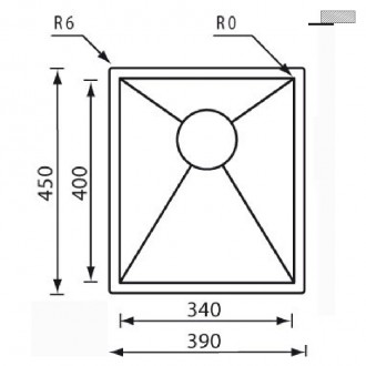 Кухонная мойка CM Filoquadra 39Х45 11914 Кухонная мойка CM Filoquadra 39Х45 11914