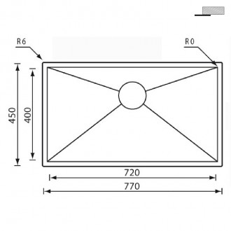 Кухонная мойка CM Filoquadra 77Х45 11916 Кухонная мойка CM Filoquadra 77Х45 11916