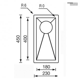 Кухонная мойка CM Filoquadra 23Х45 11920 Кухонная мойка CM Filoquadra 23Х45 11920