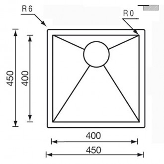 Кухонная мойка CM Filoquadra 45Х45 11921 Кухонная мойка CM Filoquadra 45Х45 11921