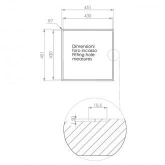 Кухонная мойка CM Filoquadra 45Х45 11921 Кухонная мойка CM Filoquadra 45Х45 11921
