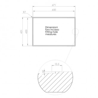 Кухонная мойка CM Filoquadra 67Х45 2V 11923 Кухонная мойка CM Filoquadra 67Х45 2V 11923