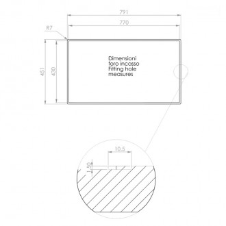 Кухонная мойка CM Filoquadra 79Х45 2V 11925 Кухонная мойка CM Filoquadra 79Х45 2V 11925